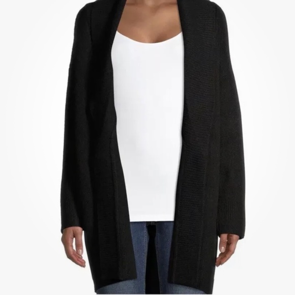 Time and Tru Women’s Black Shawl Collar Cardigan Coatigan Size Large (12-14) NEW - Picture 11 of 11